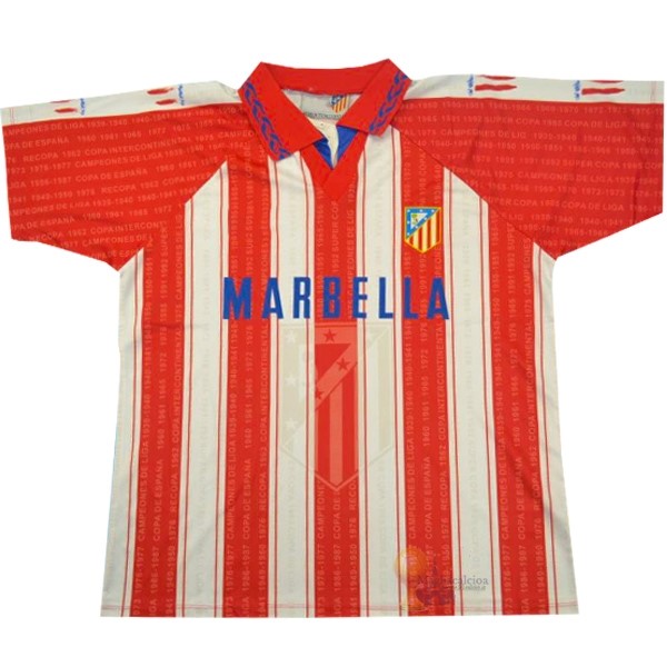 Calcio Maglie Home Maglia Atlético Madrid Stile rétro 1995 1996 Rosso